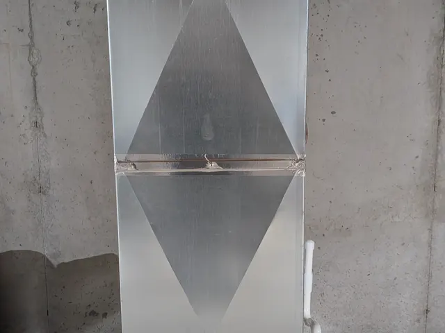 New sheet metal ductwork plenum fabricated and installed Memphis Indiana mini-split install